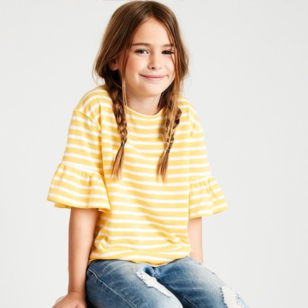 Girl's Ruffle Sleeve Tee